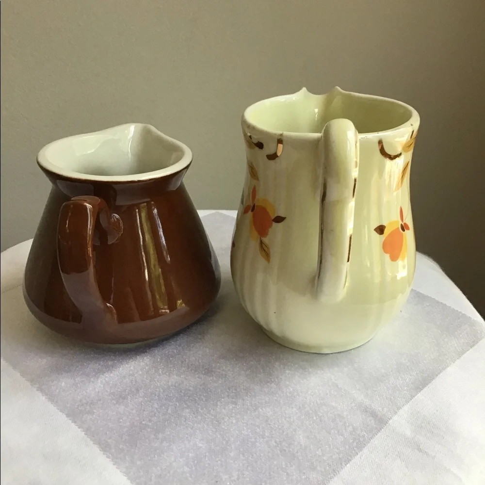 Vintage HALL Coffee Creamers‎ Bundle Set of 2 USA